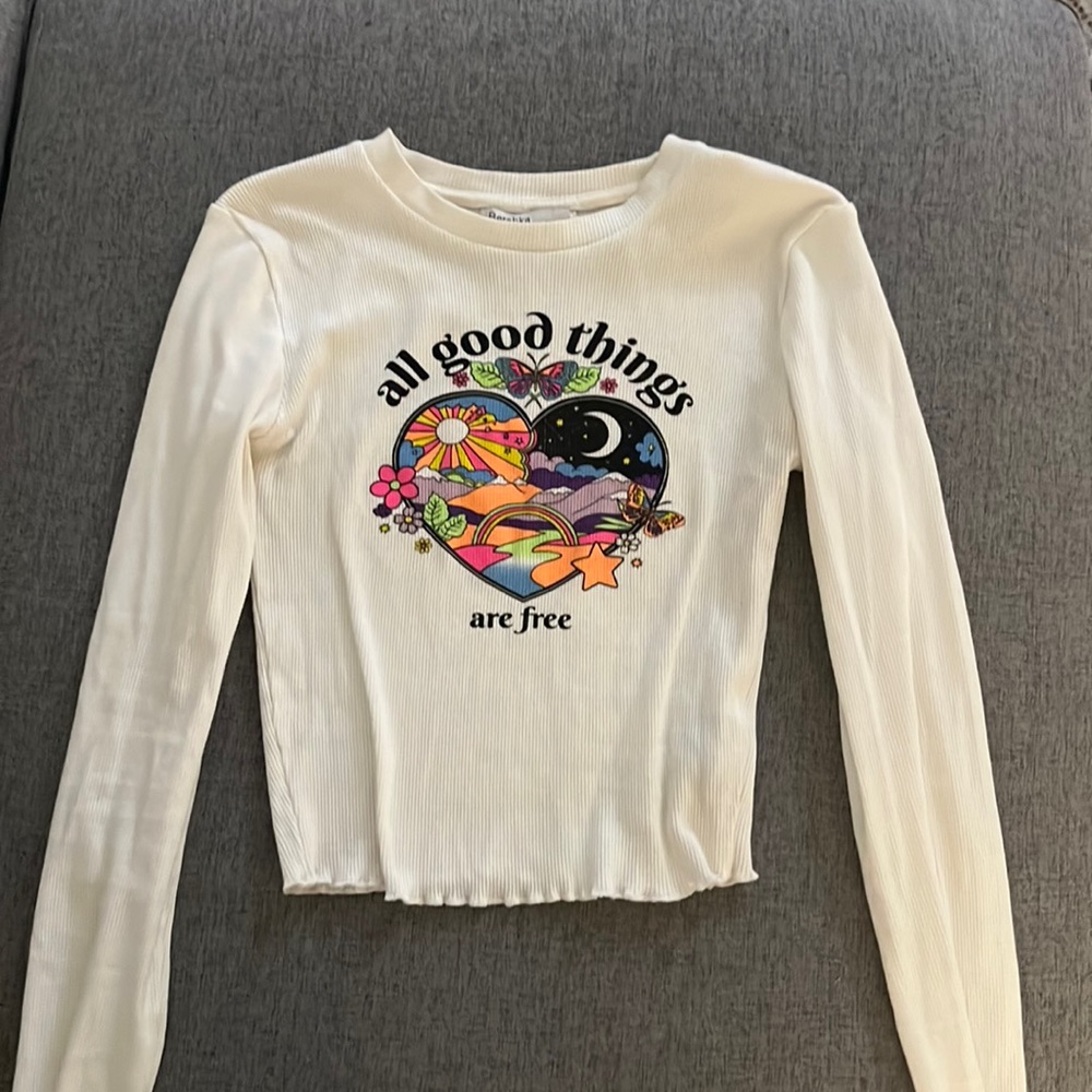 Bershka long sleeve crop top